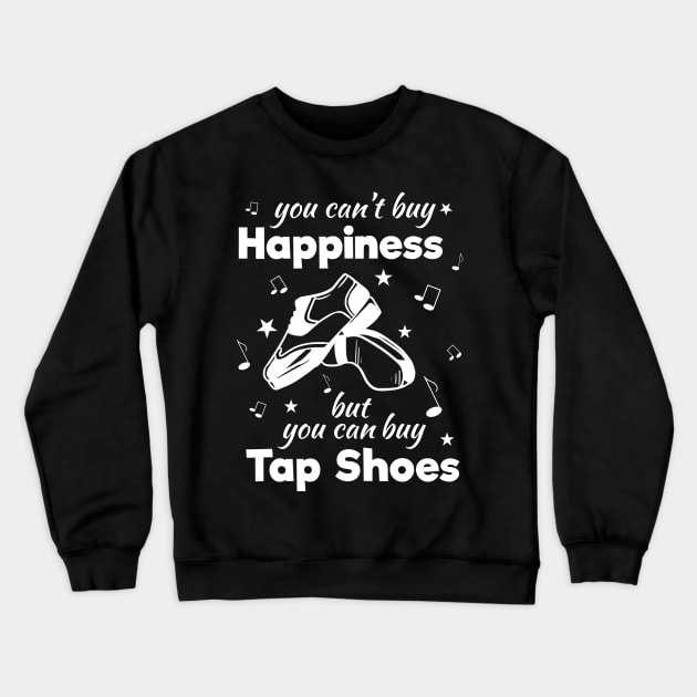 Tap Dance Shoes Step Dancer Dancing Sports Crewneck Sweatshirt by ChrisselDesigns